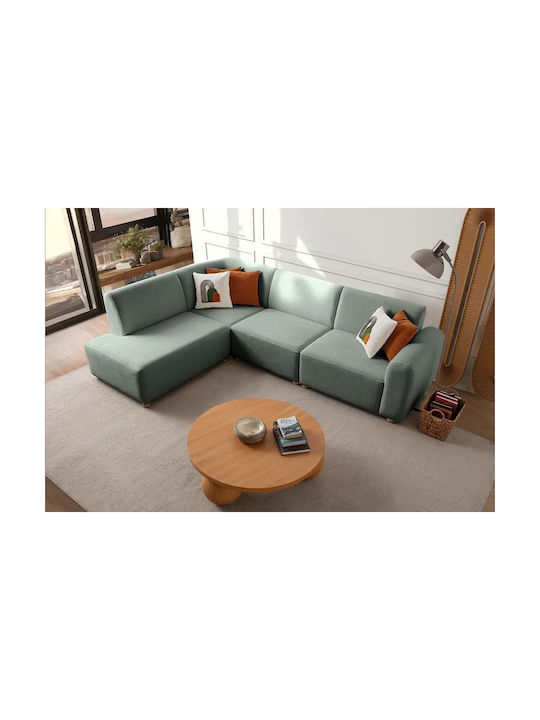 S-loft Colțar Canapea cu Colțul Stâng Verde Marin 206x290x85 cm