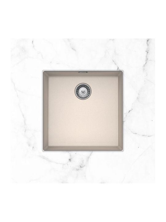 Schock Manhattan Unterbau Küchenspüle aus Flüssigem Granit M45.6xP45.6cm Beige