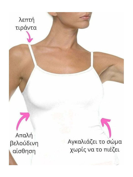 Ivory Γυναικείο Φανελάκι με Τιράντα