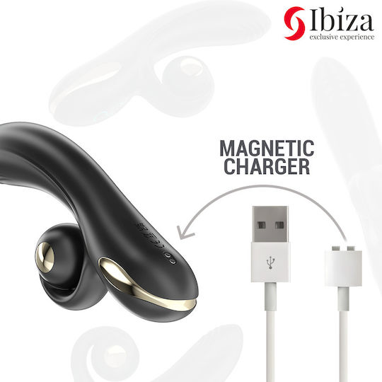 Ibiza Twister Vibrator Kaninchen Schwarz