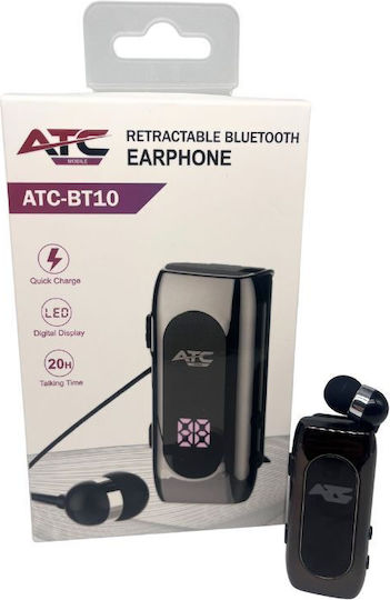 ATC BT10 In-Ear Bluetooth-Freisprecheinrichtung Kopfhörer Revers Silber