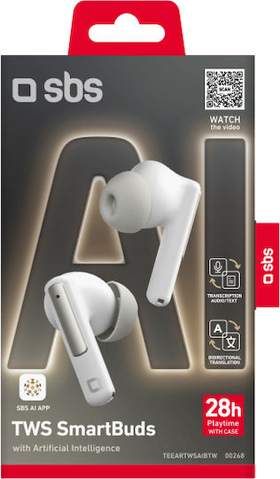 SBS In-ear Bluetooth Handsfree Earphones White