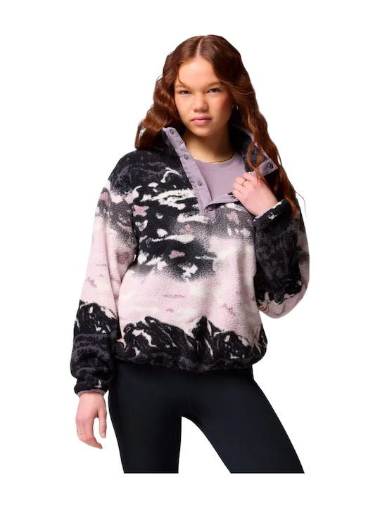 Helvetia Ii Women's Fleece Blouse Long Sleeve with Zipper Purple
