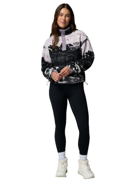 Helvetia Ii Women's Fleece Blouse Long Sleeve with Zipper Purple