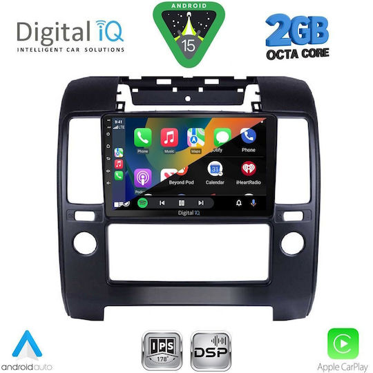 Digital IQ Car Audio System for Nissan Navara 2006-2011 with A/C (Bluetooth/USB/WiFi/GPS/Apple-Carplay/Android-Auto) with Touch Screen 9"