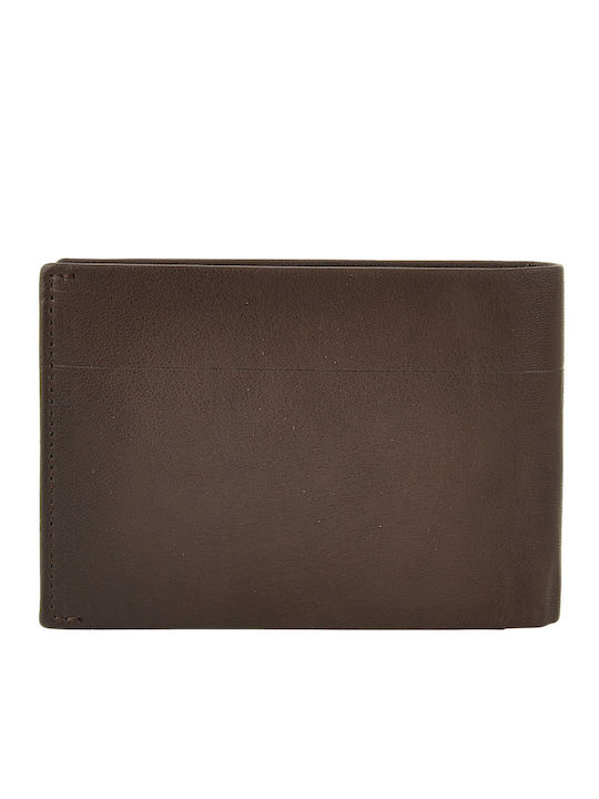 Leather Men's Wallet Classic with RFID Brown