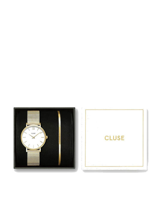 Cluse Minuit Ρολόι Μπαταρίας με Μεταλλικό Μπρασελέ Cluse Minuit Ρολόι Μπαταρίας με Μεταλλικό Μπρασελέ