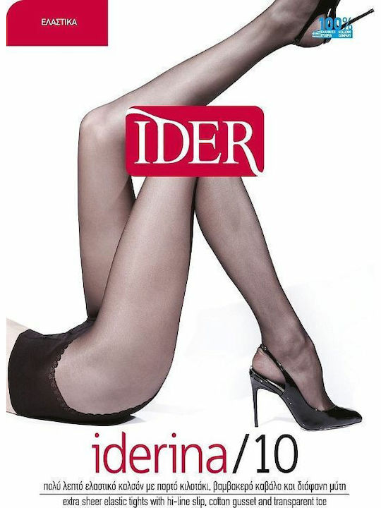Iderina Women's Pantyhose Sheer 10 Den Brown