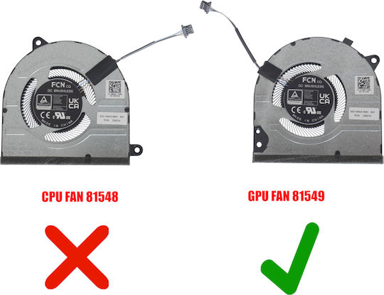Laptop Fan GPU Cooling Fan Dell Inspiron 14 Plus 7430 7430-cn74410sc 0hv9w8 Hv9w8 023.100u4.0001 Dfs5k12214161h Fq6p 4pin Code 81549