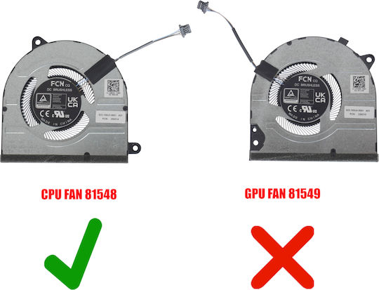 Laptop Fan CPU Cooling Fan Dell Inspiron 14 Plus 7430 7430-bn74411sb 0d8mwv D8mwv 023.100u3.0001 Dfs5k12214161h Fq6p 4pin Code 81548