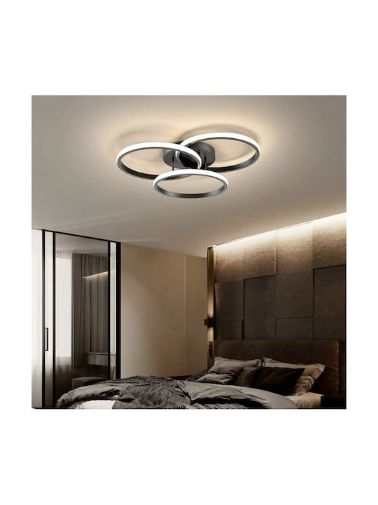 Home Lighting Ceiling Mount Light 50cm Black with Integrated LED
