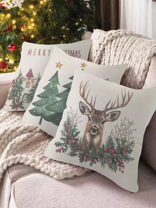 Borea Christmas Decorative Pillow Figure Beige 45x45cm