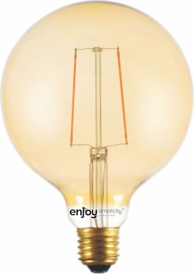 Elvhx LED-Lampe 2.5W für Fassung E27 und Form G125 Warmes Weiß 200lm Dimmbar