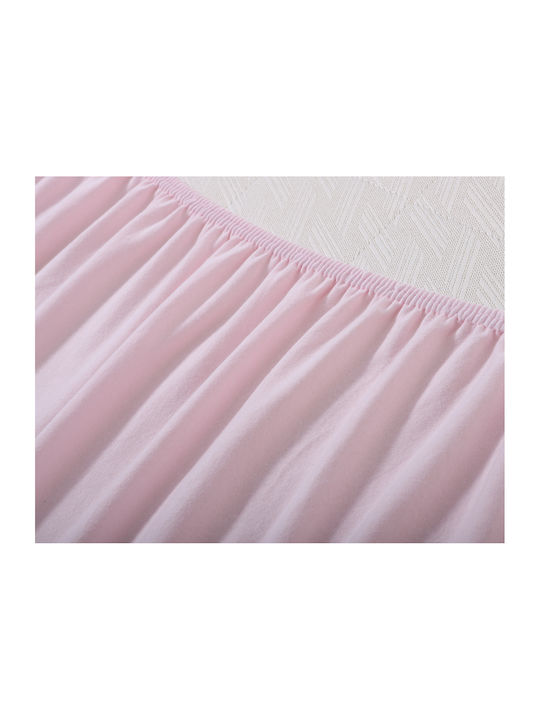 Silk Fashion Sheet King Size with Elastic 180x200+35cm. Pink