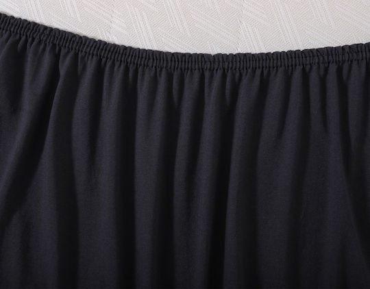 Silk Fashion Sheet King Size with Elastic 180x200+35cm. Dark Grey
