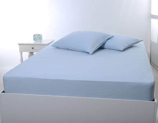 Silk Fashion Sheet for Single Bed with Elastic 100x200+35cm. Siel