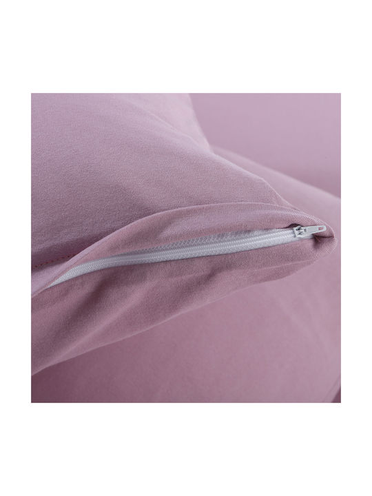 Silk Fashion Pillowcase Set with Envelope Cover Syklamen 50x70cm.