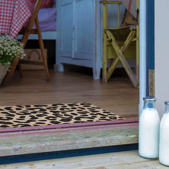 Artsy Mats Covor de Intrare din Cocos cu Suport Antiderapant Leopard 60x40buc