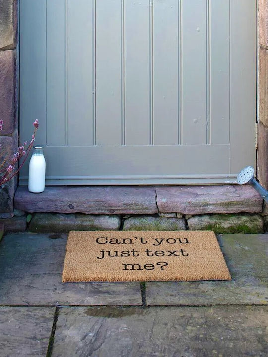 Artsy Mats Entrance Mat made of Coir with Anti-slip Backing Can't You Just Text Me 60x40cm