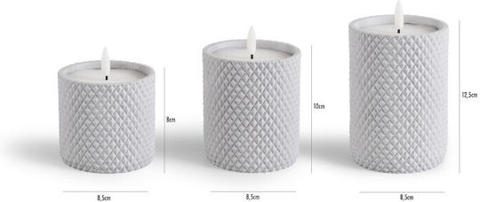 Lifa-Living Lampă LED Alb Cald Lumânare 3 Bucăți