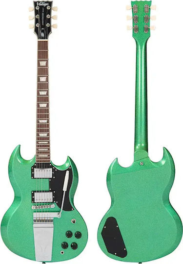 Vintage Vs6-30th Limited Edition 30th Anniversary Electric Guitar Green Metalflake