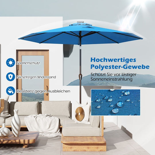Garten- und Terrassen-Sonnenschirm Metallblau Garten- und Terrassen-Sonnenschirm Metallblau