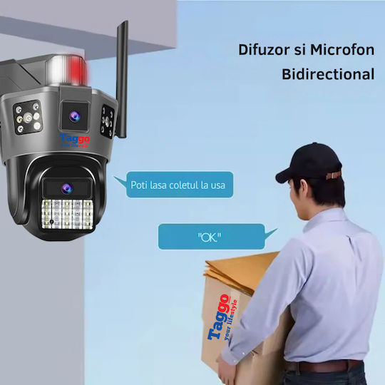 Cameră De Supraveghere 4g Cu Cartela Sim 6k 2 Lentile Control Prin Aplicație Urmărire Automată Ip66 Rezistentă La Apă