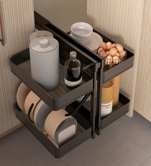 Emuca Wardrobe Expanding Hardware with Brakes Gray 223-8383435HAR