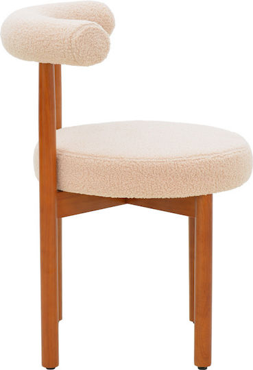 Fenza Столички Трапезария Beige Bouclé, Walnut Shade 2бр 60x54x75бр
