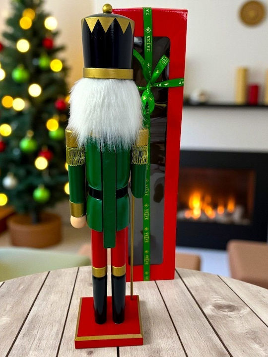 Velve Nutcracker de Crăciun Lemn Verde