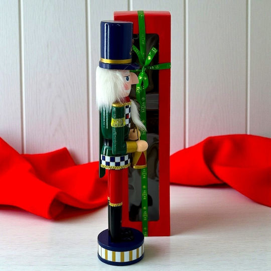 Velve Wooden Christmas Nutcracker Green