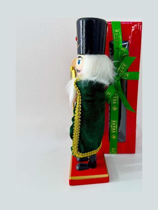 Velve Nutcracker de Crăciun Lemn Verde