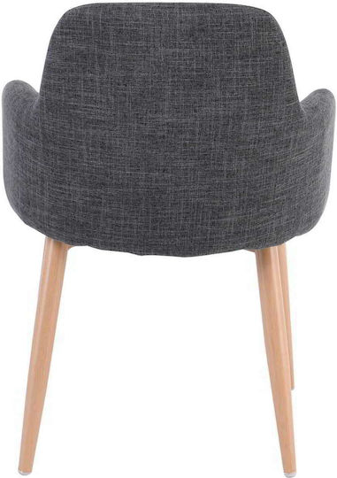 Soul Dining Room Fabric Armchair Grey 57x55x78cm