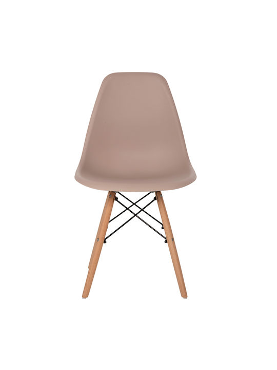 Twist Kitchen Polypropylene Chair Cappuccino 46x50x82cm 4pcs