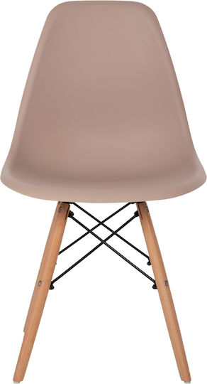 Twist Kitchen Polypropylene Chair Cappuccino 46x50x82cm 4pcs