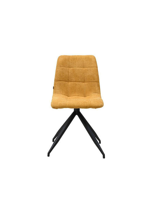 20Α Dining Room Fabric Chair Ochre 46x54x88cm 4pcs