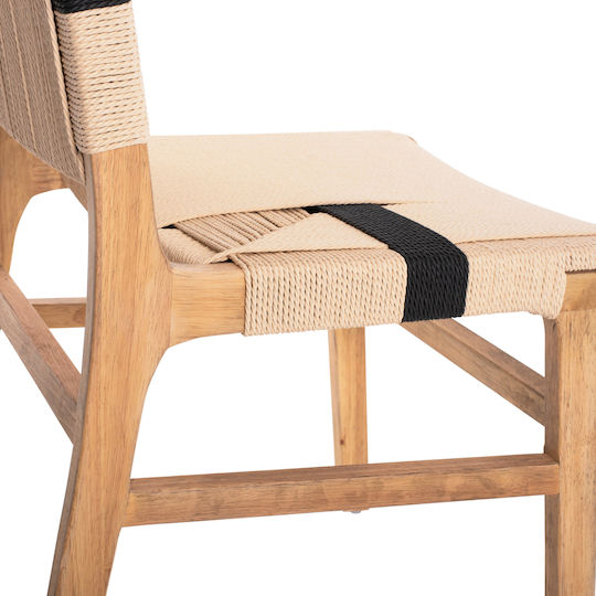 Rubberwood Scaune Sala de mese Lemn Natural Rustic 1buc 49x59x86buc