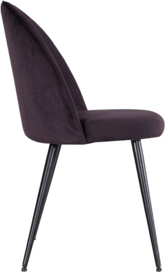 Καρέκλες Τραπεζαρίας Zizel 47x56.5x47εκ. 4τμχ Dark Violet Καρέκλες Τραπεζαρίας Zizel 47x56.5x47εκ. 4τμχ Dark Violet