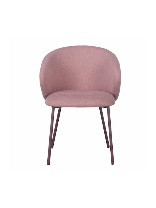 Kira Dining Room Fabric Chair Pink 56x56x56cm