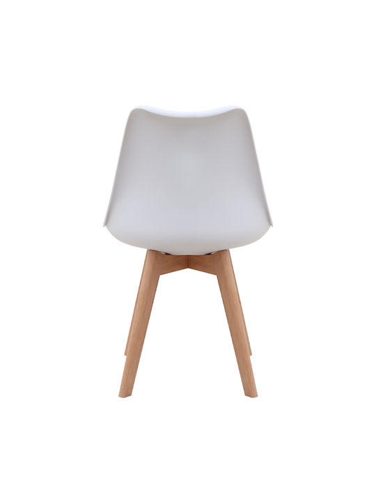 Viva Dining Room Polypropylene Chair White - Natural 48.5x54x80cm