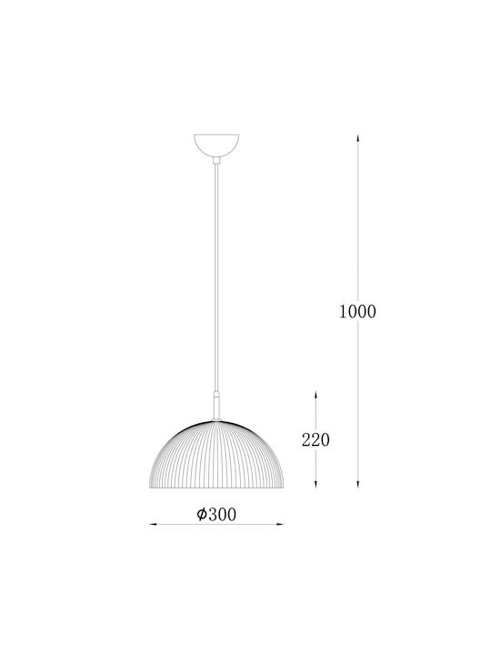 Agora Lighting Adjustable Pendant Light Gray with Socket E27 30cm