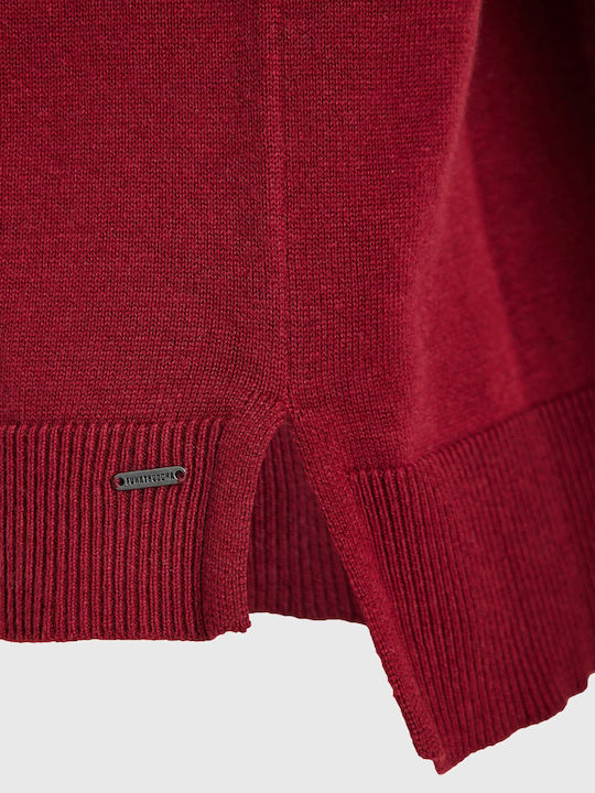 Γυναικείο Πουλόβερ Βαμβακερό Ζιβάγκο Wine Red