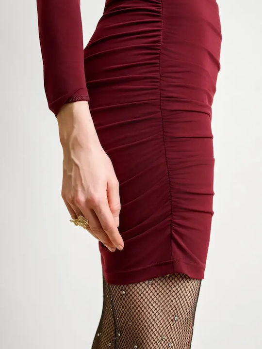 Rochie Mini de Seară Burgundy