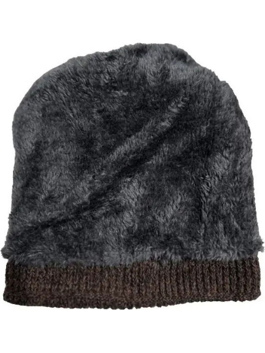 Set with Beanie Knitted in Black color