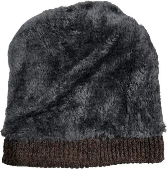 Set with Beanie Knitted in Black color