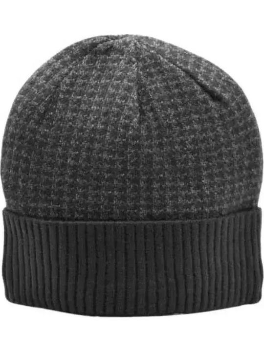 Set with Beanie Knitted in Black color