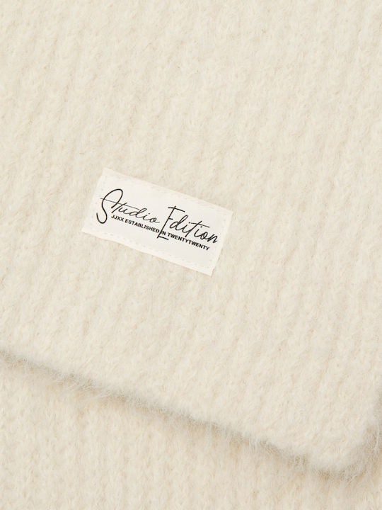 Beanie Γυναικείος Σκούφος Πλεκτός σε Εκρού χρώμα