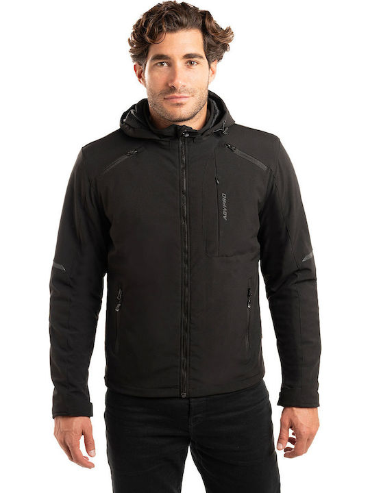 AGVpro Urbano-DR Men's Motorcycle Jacket Softshell 4 Seasons Waterproof Black