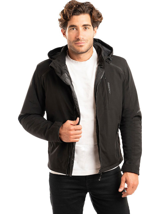 AGVpro Urbano-DR Men's Motorcycle Jacket Softshell 4 Seasons Waterproof Black