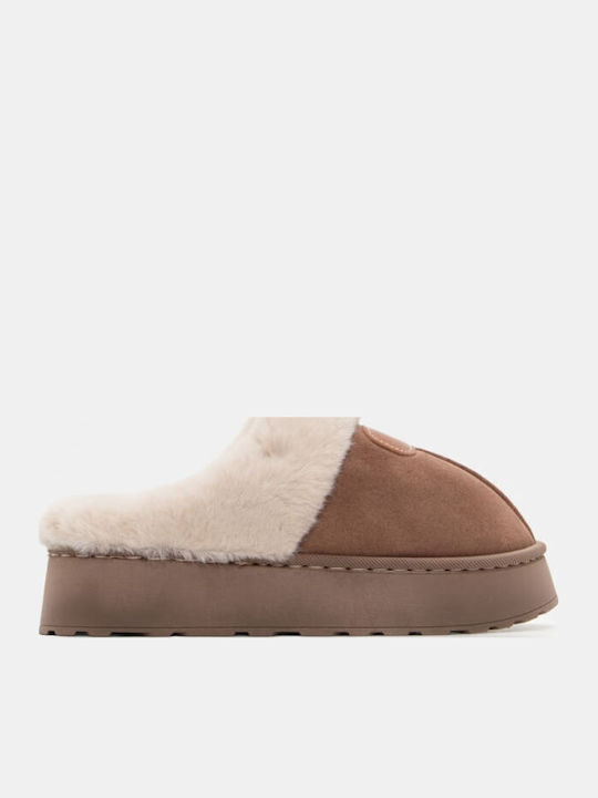 Closed Women's Slippers Brown